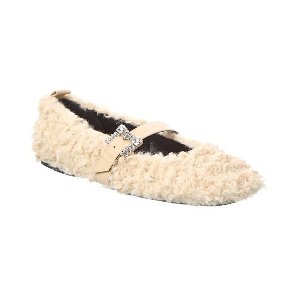 Sergio Rossi Twenty Buckle Flat White